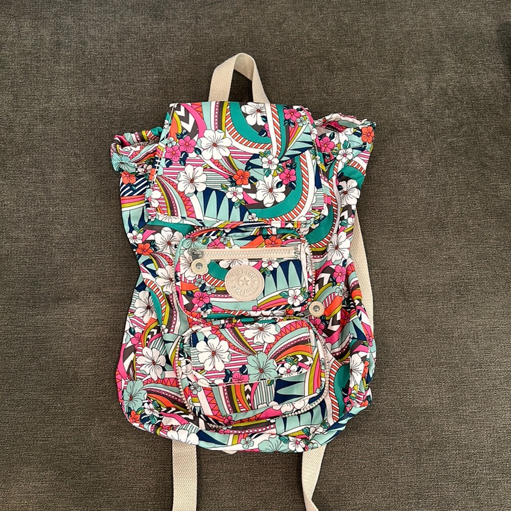 Kipling Floral Patterned Packable Backpack